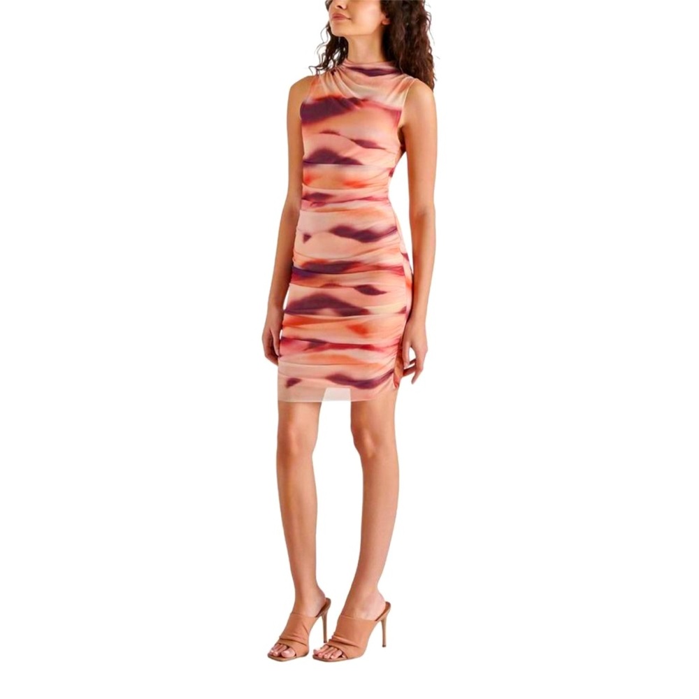 NWT’s Steve Madden blurred lines colored mesh dress